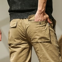 SNGXGN muški osnovni aktivni teret jogger hlače džep borbene radne hlače teretni pantalone za muškarce,