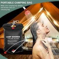 Vanjski kamp torba za tuširanje, 5gallona prijenosna solarna torba za tuširanje sa crijevom i isključivanjem