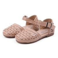 yinguo djevojke 'sandale za djecu za bebe ljetna plaža tkala Casuanl princeze cipele ružičaste 21