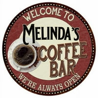 Melinda's kafe bar okrugli metalni znak Kuhinjska soba Zidni dekor 100140041225
