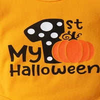 Baby Girl Fall Outfits Rompers bundeve lubanje duhom Ispis flare hlače Halloween Set odjeće
