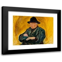 Edvard Munch Crni moderni uokvireni muzej Art Print pod nazivom - starac