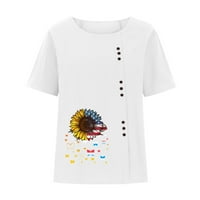 OAVQHLG3B 4. jula odijela za ženska američka zastava majica Ljetni vrhovi za ženske ležerne pamučne
