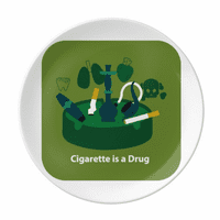 Logo cigareta je ploča za drogu ukrasna posuda za večeru sa porculanskim salverm