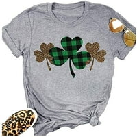 Beopjesk Womens St. Patrickov dnevni košulja Blaženi i sretni grafički tees Ja sam jedna sretna mama