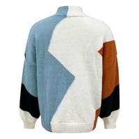 fwwitlyh džemperi za žene trendi ženski dugih rukava kraljevska prugaste boje, blok u boji, ležerni
