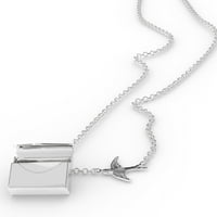 Ogrlica s blokadama Shamrock n 'roll-patrickov dan gradijentnih pruga u srebrnoj koverti Neonblond