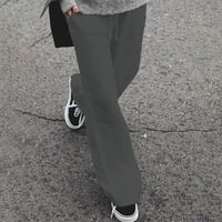 Xinqinghao plus veličina teretna hlače za žene Ženske hlače široke noge sa džepovima lagane labave udobne