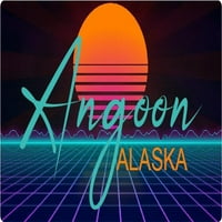 ANGON ALASKA Frižider Magnet Retro Neon Dizajn