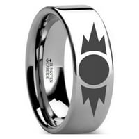 Sith Emblem Star Wars Polirani volfram ugravirani prsten nakit - veličina 6.5