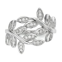 Bijeli sterling srebrni prsten modni zatvoreni kubični cirkonijski CZ CLEAR CLEAR