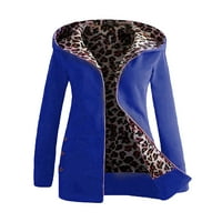 LANNGER zimski jakne kaputi za žene, modne žene toplo FAUS kaput jakna zimske leopard dugih rukava odjeća