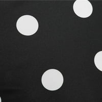 Ženski casual bez rukava Slim V-izrez Retro Polka Dot Print Velika haljina crna m