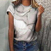 Majica za žene labave ležerne u trendovskom kratkim rukavima od tiskane grafičke majice kraljevske majice