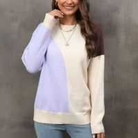 Duks i dukseri ženski džemper čvrsta boja okrugli vrat Duks duge na dugim rukavima Ležerni džemper Žene