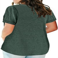EURIVICY ženske plus veličine T majice Ljetne kratke rukave Tuničke vrhove