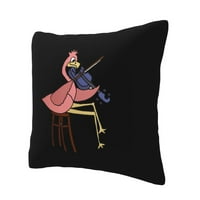 Pink Flamingo Igranje jastuk za violinu Kućni dekor Ugodne obloge za jastuke za krevet Kauč na razvlačenje