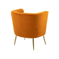 Velvet Accent stolica, moderni tapecirani kauč na kauču sa zlatnim metalnim nogama, udobne stolice za