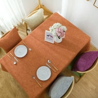Zodanni stolnjaci pokriva platnene stol koji se može opustiti ukrasni stolnjak za domaće dekor pamuk posteljina na ulje-pravokutnik pune boje narančasta 110 *
