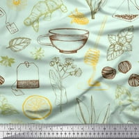 Soimoi Rayon Tkaninski čaj, zvijezda Anis i limunski kriška, tkanina za tisak od povrća od dvorišta