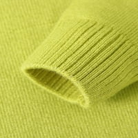 Djeca topli džemper Loose svirajući pulover Crew Crt Cutect Home Knit Dukseri Jumper Top Green 14