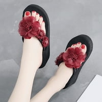 Žene dame modne ljetne cvijeće boemske papuče na plaži sa sandale cipele s papuče žene veličine ženske