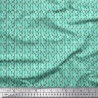 Soimoi Crepe svilena tkanina Geometrijska mala ispisna tkanina od dvorišta široka