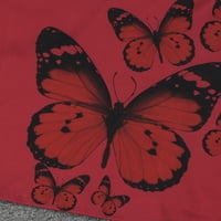 Žene Modni puni u boji Butterfly print patentni zatvarač s majicama V-izrez za blubu za blubu za blubu