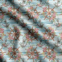 Soimoi Sea Shell Ispis, pamučni poplin, šivaće tkanine prodaje se u dvorištu široko, šivaće zanata quilt