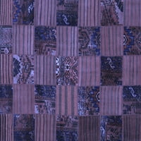 Ahgly Company Zatvoreni pravokutnik patchwork plave prelazne prostirke, 2 '5'