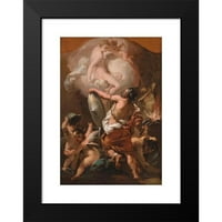 Gaetano Gandolfi Crni moderni uokvireni muzej umjetnički print pod nazivom - Venus naručivanje oklopa