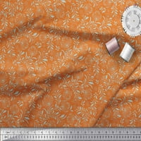 Soimoi narančasto poliestera krep tkanina umjetnički list i cvjetni tkanini otisci na širokoj dvorištu