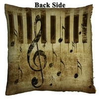 Muzički jastuk, vintage retro muzički notacija Reverzibilna sirena Sequin jastuk na jastuku Početna