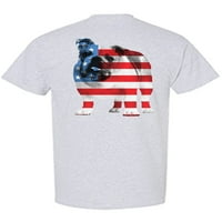 Newkward Styles American zastava Buldog Muškarci Majica Nezavisnost Day Pro America Bulldog majica za