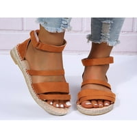 Woobling ženske ravne sandalne gležnjeve kancelara Espadrilles Ljetne sandale Radne casual cipele modna