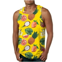 Aloohaidyvio majice za muškarce, casual muns ljetni cvjetni havajski Camisole print sportskim okruglim