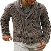 Zimski pleteni džemper s dugim rukavima Cardigan za muškarce Puno boje ležerne pletiva
