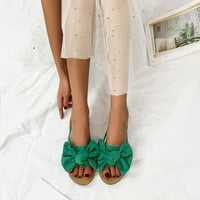 ZTTD ženska ležerna moda Suede Bowknot Flip papuče za cipele s ravnom plažom Ženski klizanje a