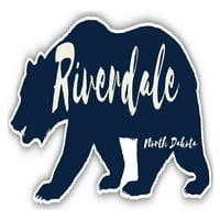 Riverdale Sjeverna Dakota Suvenir 3x frižider magnetni medvjed dizajn