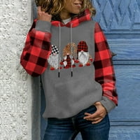 Symoid Womens Activewewwewhers & Hoodies - pulover sa posadom grafički tiskani božićni duksevi s dugim
