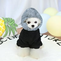 Pas Fuzzy Hooddie Odjeća Štenad kaputa s kapuljačom Termički runo Doggie pidžamas Pet Winter CATCH jakne