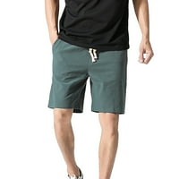 Muška posteljina casual klasična kratka elastična struka ljetna plaža Lagana ploča Slim-Fit s džepovima