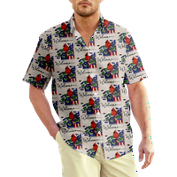 4. jula muška havajska majica SAD Nacionalna zastava Grafički 3D košulja Corna Ležerne prilike Dnevni