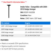 Unosni ventil - kompatibilan sa - Dodge Avenger 2009