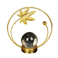 Dekoracija kristala, zlatni dekor sa dizajnom listova, dekoracija kristalne kuglice metala, metalni