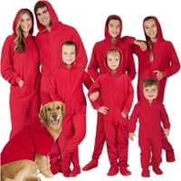 Poboljšana pidžama - Porodica koja odgovara Chilli Red Hoodie One za dječake, djevojke, muškarce, žene