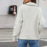 Voncos puni zip džemper jakna za žene- Ležerne prilike na čišćenju dugih rukava Turtleneck Pulover Ženski