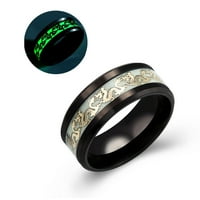 Sjaj u tamnom zmaju crne čelične vjenčane prsten za vjenčanje Muškarci Žene Đumbir Lyne kolekcija
