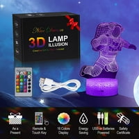 Spaceman 3D noćno svjetlo, lampica astronauta, boje mijenjaju LED noćna svjetiljka G1116-477