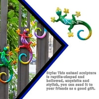 TSSuoun Zidna umjetnost Skulptura šuplje dekor za životinje Reptile Hanging Ornament Garden Šarena izvrsna